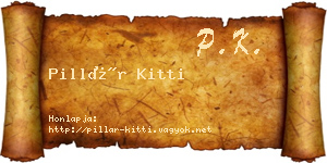 Pillár Kitti névjegykártya